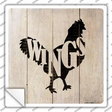 Chickens Make Wings Novelty Square Sticker Decal Small