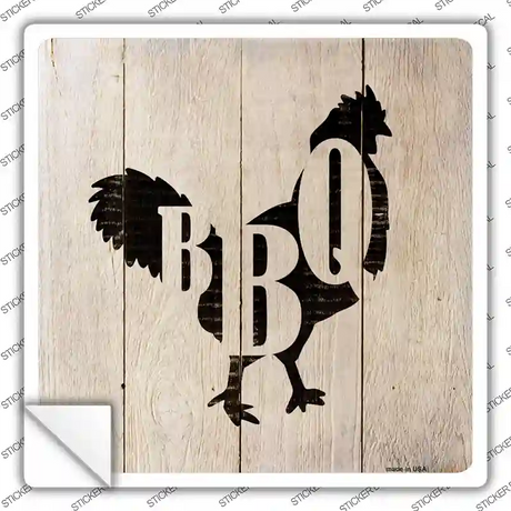 Chickens Make BBQ Novelty Square Sticker Decal Small