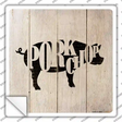 Pigs Make Pork Chops Novelty Square Sticker Decal Small