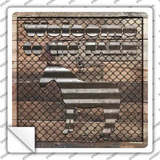 Welcome To The Farm Corrugated Horse Novelty Square Sticker Decal