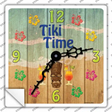 Tiki Time Novelty Square Sticker Decal Small