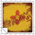 New Mexico Rusty Stamped Novelty Square Sticker Decal Small