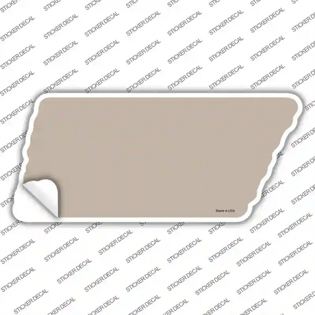 Tan Solid Novelty Tennessee Shape Sticker Decal