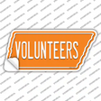 Volunteers Novelty Tennessee Shape Sticker Decal Small