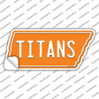 Titans Novelty Tennessee Shape Sticker Decal Small