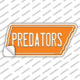 Predators Novelty Tennessee Shape Sticker Decal Small