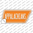 Appalachians Novelty Tennessee Shape Sticker Decal Small