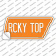 Rcky Top Novelty Tennessee Shape Sticker Decal Small