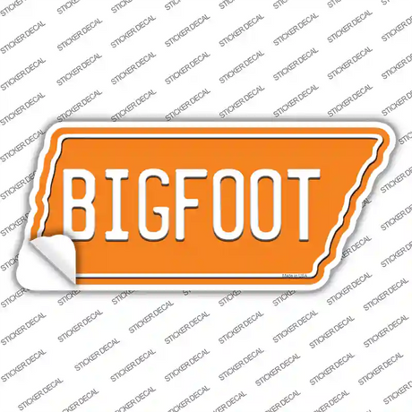 Bigfoot Novelty Tennessee Shape Sticker Decal Small