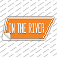 On The River Novelty Tennessee Shape Sticker Decal Small