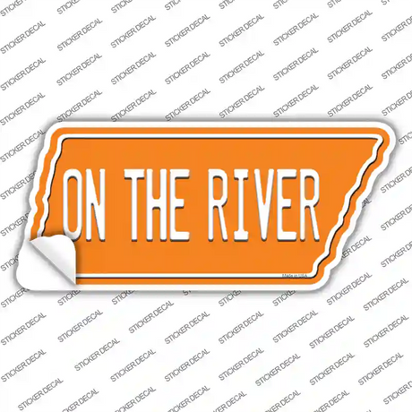 On The River Novelty Tennessee Shape Sticker Decal Small