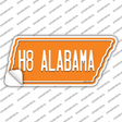 H8 Alabama Novelty Tennessee Shape Sticker Decal Small