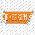 H8 Mississippi Novelty Tennessee Shape Sticker Decal Small