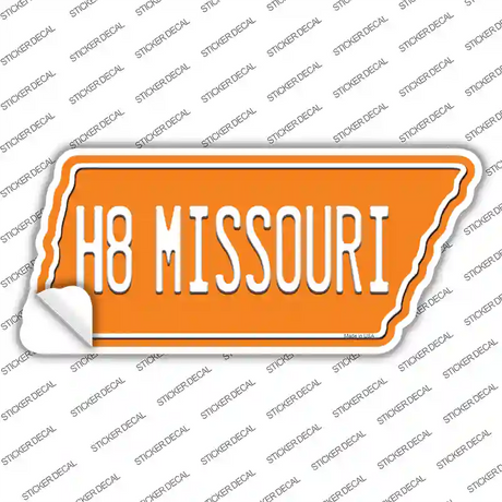 H8 Missouri Novelty Tennessee Shape Sticker Decal Small