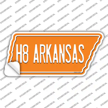 H8 Arkansas Novelty Tennessee Shape Sticker Decal Small