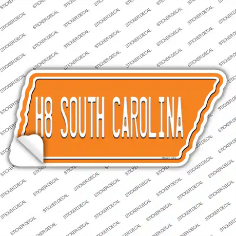 H8 South Carolina Novelty Tennessee Shape Sticker Decal Small