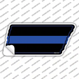 Thin Blue Line Novelty Tennessee Shape Sticker Decal Small