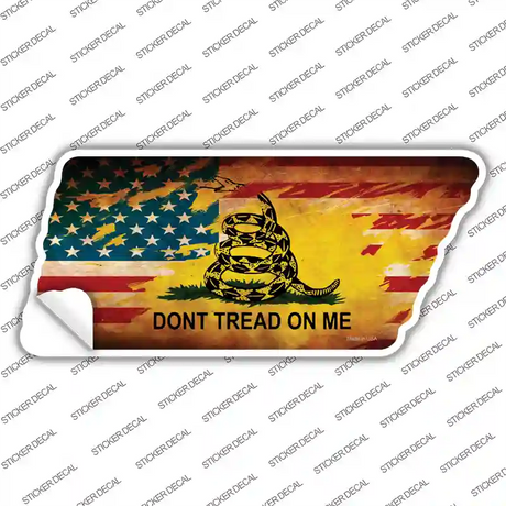 American Dont Tread Novelty Tennessee Shape Sticker Decal Small