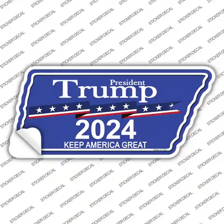 Trump 2024 Novelty Tennessee Shape Sticker Decal Small