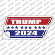 Trump 2024 Stripes Novelty Tennessee Shape Sticker Decal Small