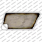Tan Solid Novelty Rusty Tennessee Shape Sticker Decal