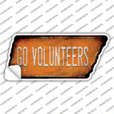 Go Volunteers Novelty Rusty Tennessee Shape Sticker Decal Small