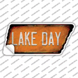 Lake Day Novelty Rusty Tennessee Shape Sticker Decal Small