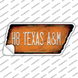 H8 Texas A&M Novelty Rusty Tennessee Shape Sticker Decal Small