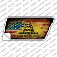 American Dont Tread Novelty Rusty Tennessee Shape Sticker Decal Small