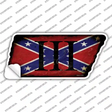 Confederate Three Percenter Novelty Rusty Tennessee Shape Sticker Decal Small