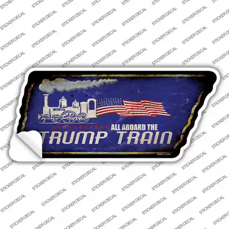 Trump Train Novelty Rusty Tennessee Shape Sticker Decal Small