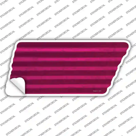Pink Solid Novelty Corrugated Tennessee Shape Sticker Decal