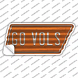 Go Vols Novelty Corrugated Tennessee Shape Sticker Decal Small