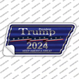 Trump 2024 Novelty Corrugated Tennessee Shape Sticker Decal Small