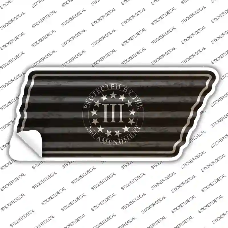 2nd Amendment Three Percenter Novelty Corrugated Tennessee Shape Sticker Decal