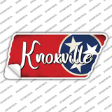 Knoxville Tri Star Red Novelty Tennessee Shape Sticker Decal Small