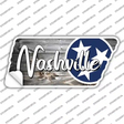 Nashville Tri Star on Wood Novelty Tennessee Shape Sticker Decal Small