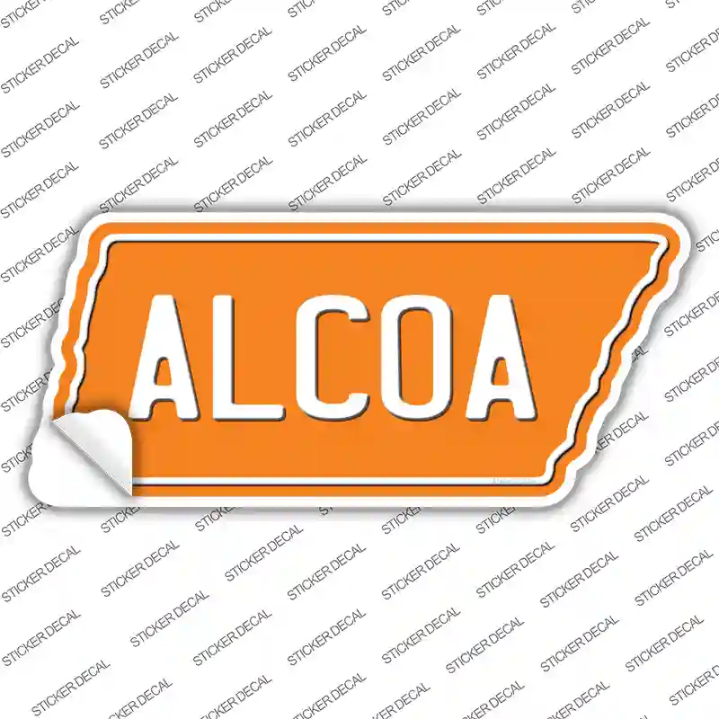 Alcoa Novelty Tennessee Shape Sticker Decal