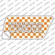 Tennessee Checkerboard Novelty Tennessee Shape Sticker Decal Small