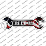 Freedom With American Flag Novelty Wrench Sticker Decal