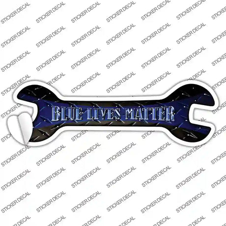 Blue Lives Matter Novelty Wrench Sticker Decal Small