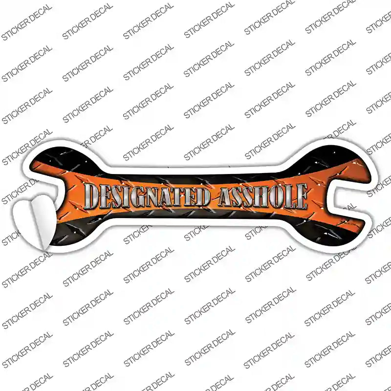 Designated Asshole Novelty Wrench Sticker Decal