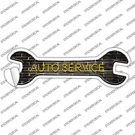 Auto Service Novelty Wrench Sticker Decal