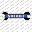 Sheriff Thin Blue Line Novelty Wrench Sticker Decal Small