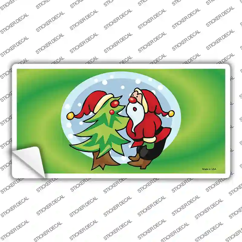 Santa Snow Globe Novelty Sticker Decal Small