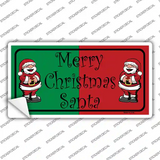 Green Red Santa Novelty Sticker Decal Small