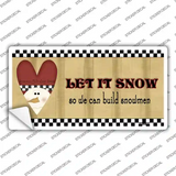 Let it Snow Novelty Sticker Decal Small