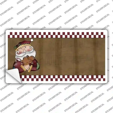 Santa Offset Novelty Sticker Decal Small