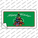 Happy Holidays Christmas Tree Novelty Sticker Decal Small