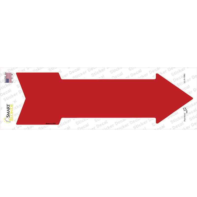 Red Novelty Arrow Sticker Decal